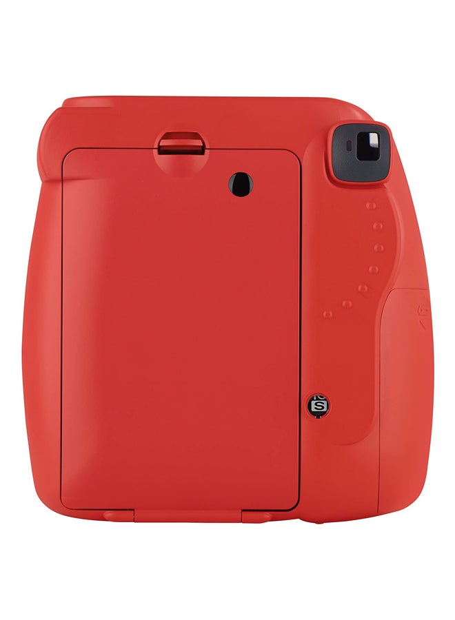 FUJIFILM - Instax Mini 8 Instant Film Camera Raspberry With 20 Sheets And Leather Carry Case - Image 1