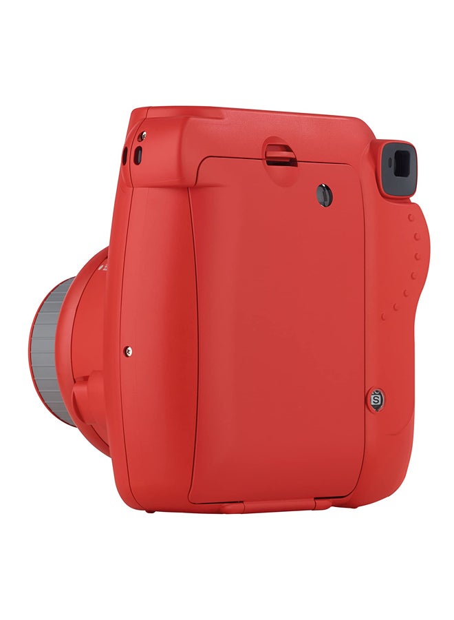 FUJIFILM - Instax Mini 8 Instant Film Camera Raspberry With 20 Sheets And Leather Carry Case - Image 1