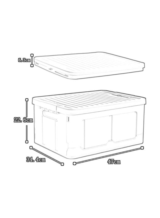 Royal Polar Foldable Plastic Storage Box White 22.6x34.4x47cm  - Image 2