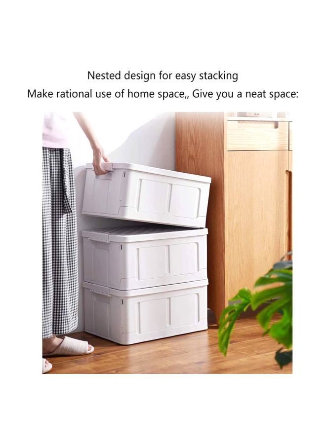 Royal Polar Foldable Plastic Storage Box White 22.6x34.4x47cm  - Image 4