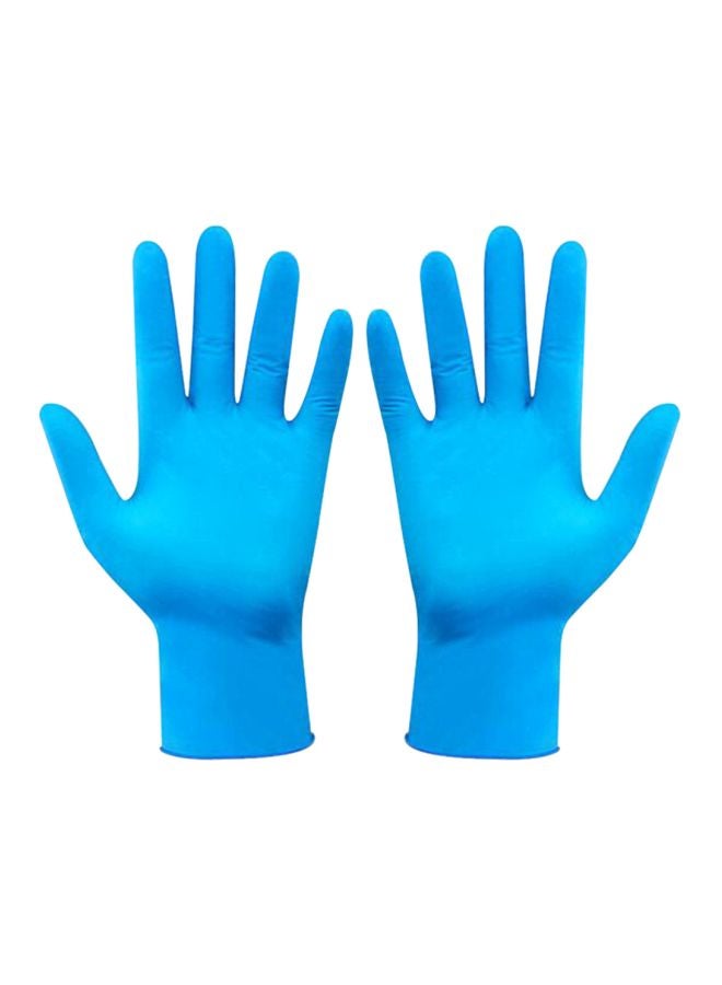 50-Piece Disposable Latex Glove Blue - Image 1