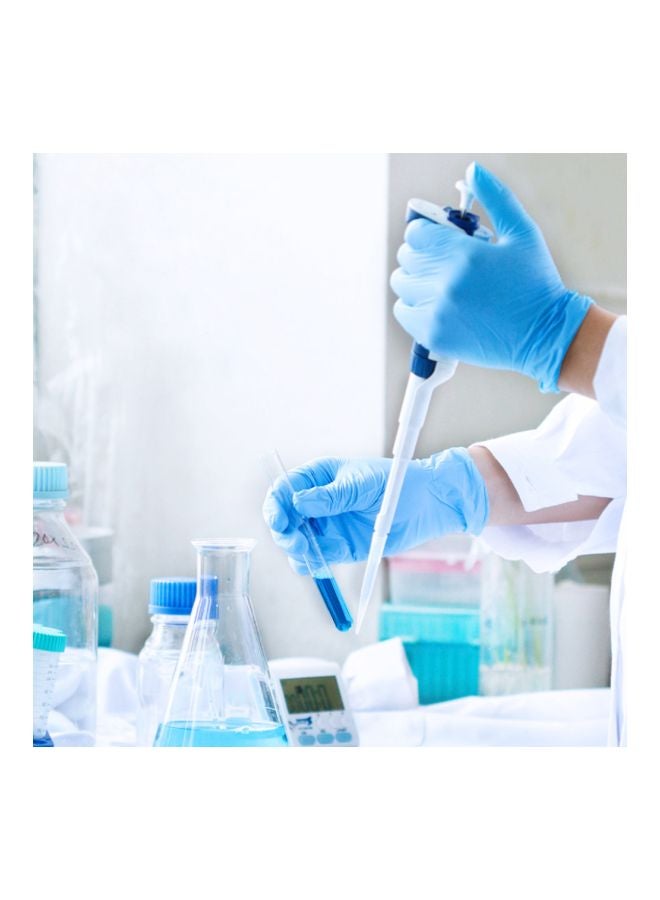 50-Piece Disposable Latex Glove Blue - Image 2