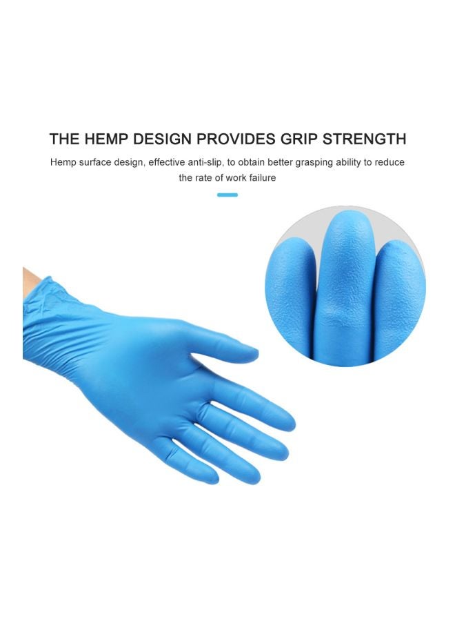 50-Piece Disposable Latex Glove Blue - Image 5