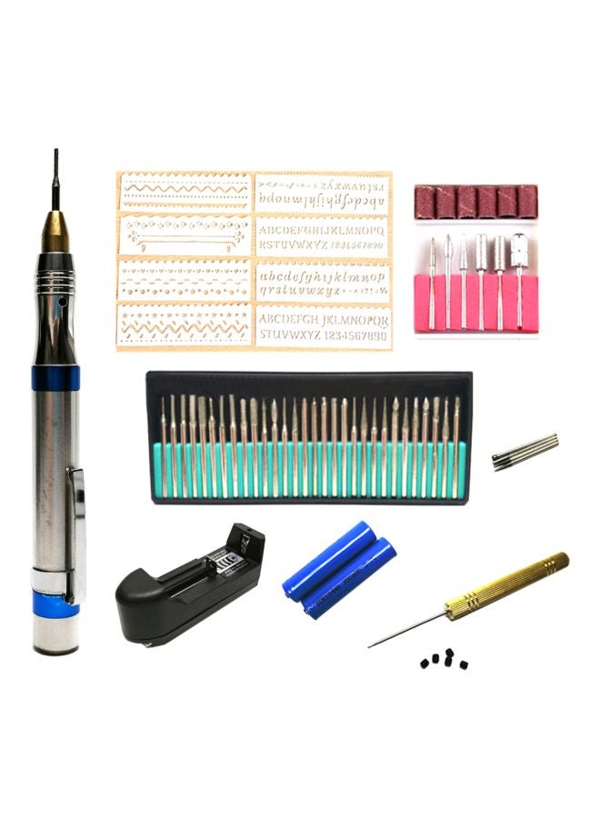 Generic 60-Pieces Engraving Tool Kit Pink/White/Black  - Image 1