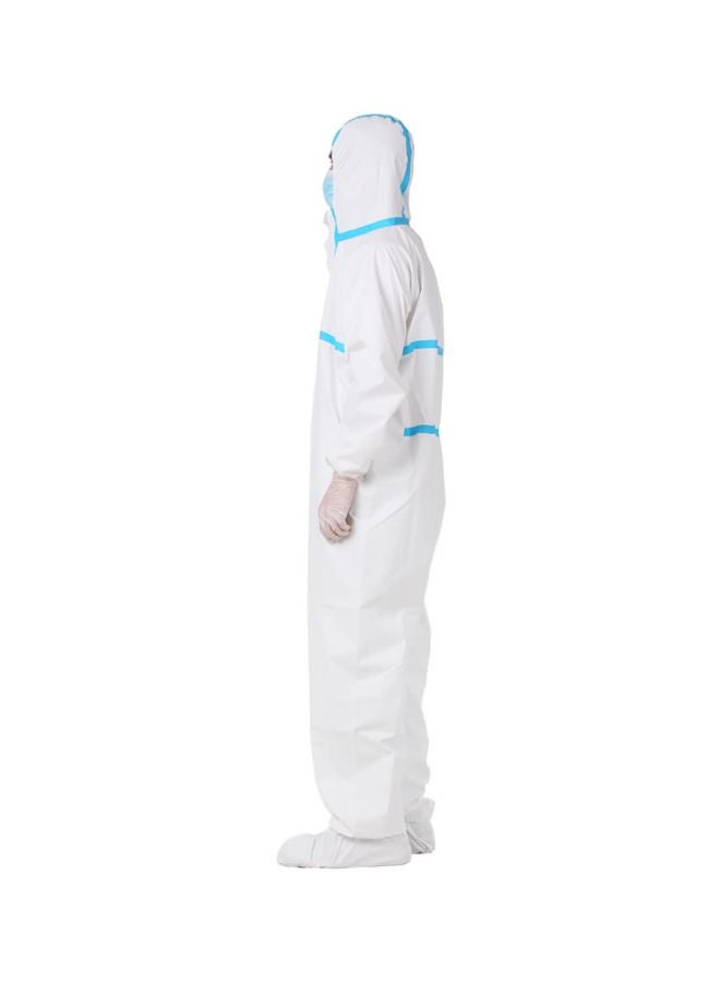 Disposable Anti-Epidemic Isolation Suit White/Blue M - Image 2