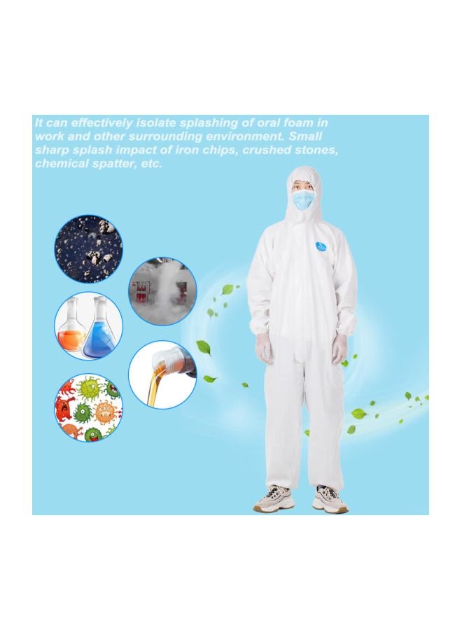 Disposable Anti-Epidemic Isolation Suit White L - Image 3