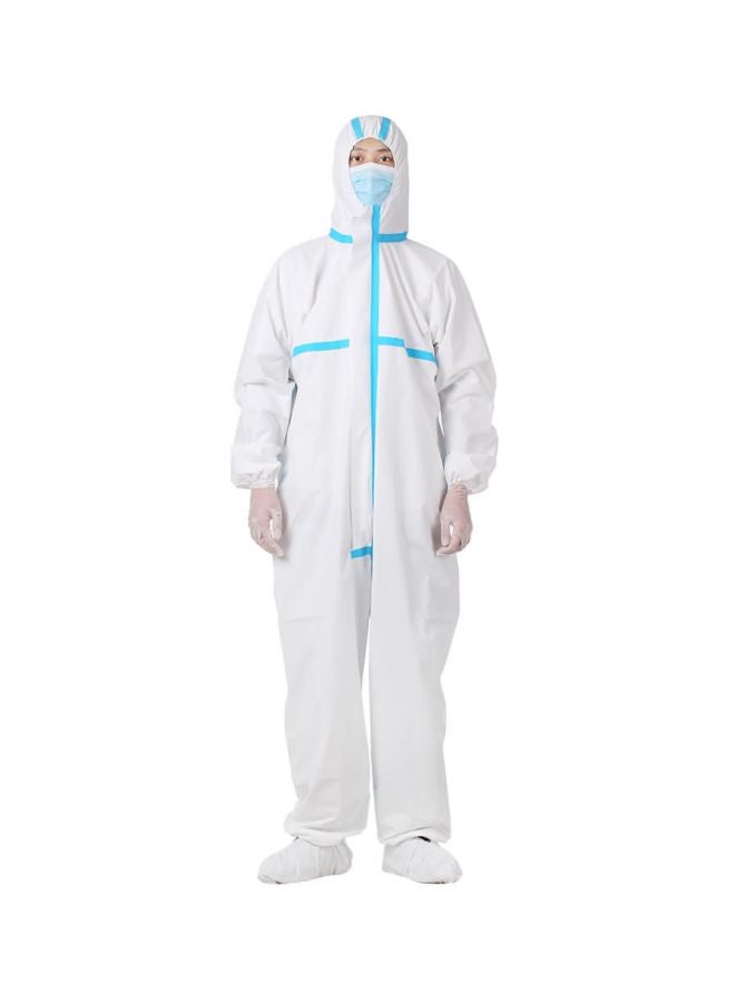 Disposable Anti-Epidemic Isolation Suit White/Blue L - Image 1