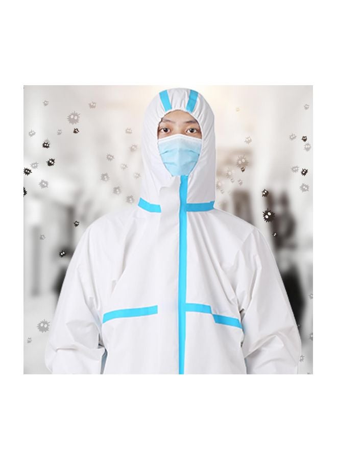 Disposable Anti-Epidemic Isolation Suit White/Blue L - Image 5