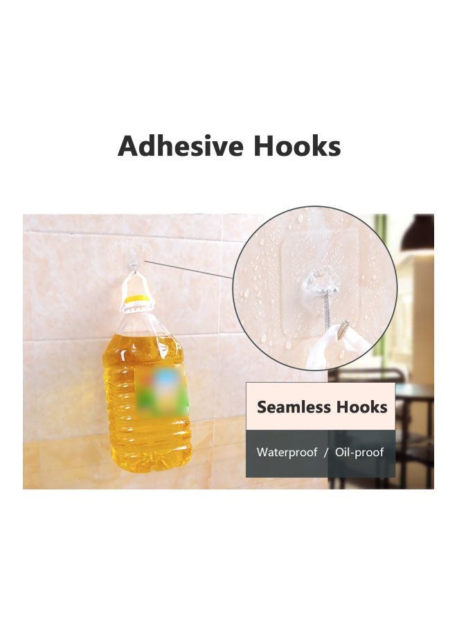 24-Piece Adhesive Hook Silver - Image 3