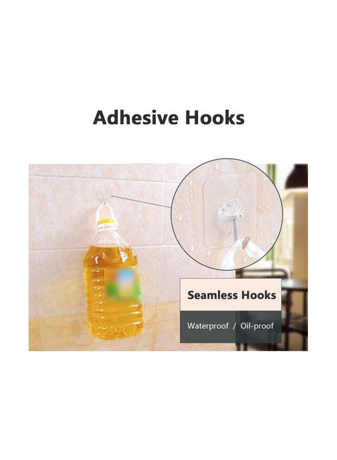 16-Piece Adhesive Hooks Clear - Image 3