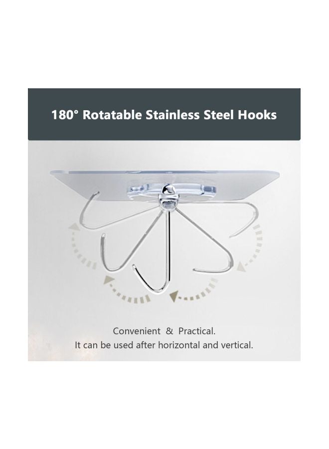 16-Piece Adhesive Hooks Clear - Image 5