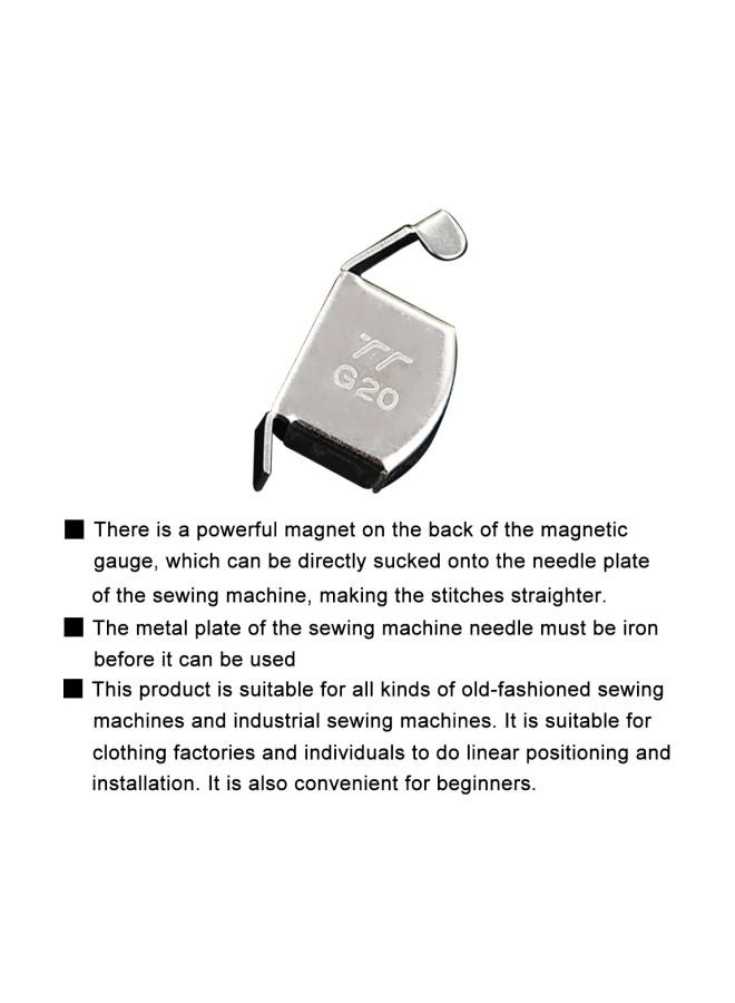 Magnetic Sewing Machine Gauge Silver 5.5x2.5cm - Image 2