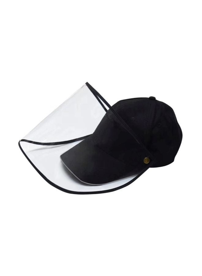 Detachable Sunhat Face Mask Black/Clear 25x4x15cm  - Image 1