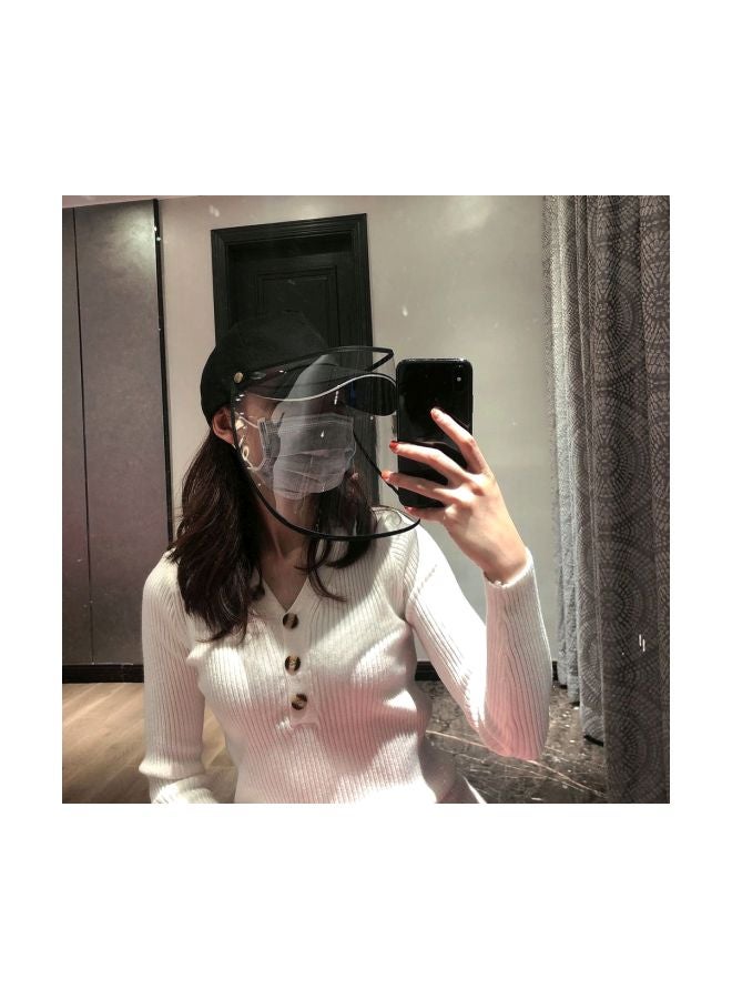 Detachable Sunhat Face Mask Black/Clear 25x4x15cm  - Image 4