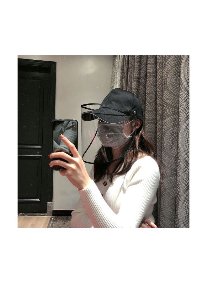 Detachable Sunhat Face Mask Black/Clear 25x4x15cm  - Image 5