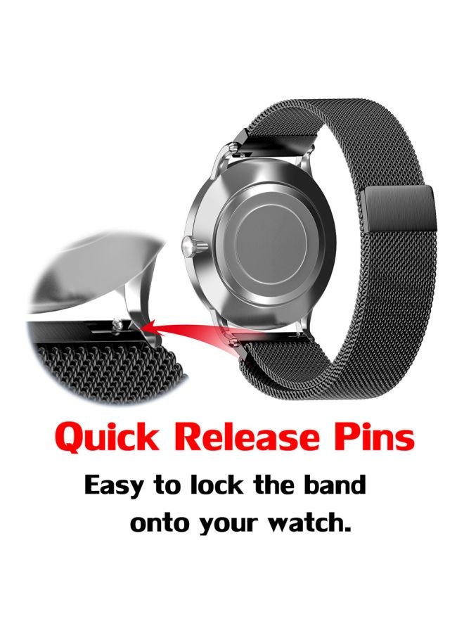 Replacement Strap For Huawei GT 2 42 mm/Honor Magic Watch 2 42mm Black - Image 4