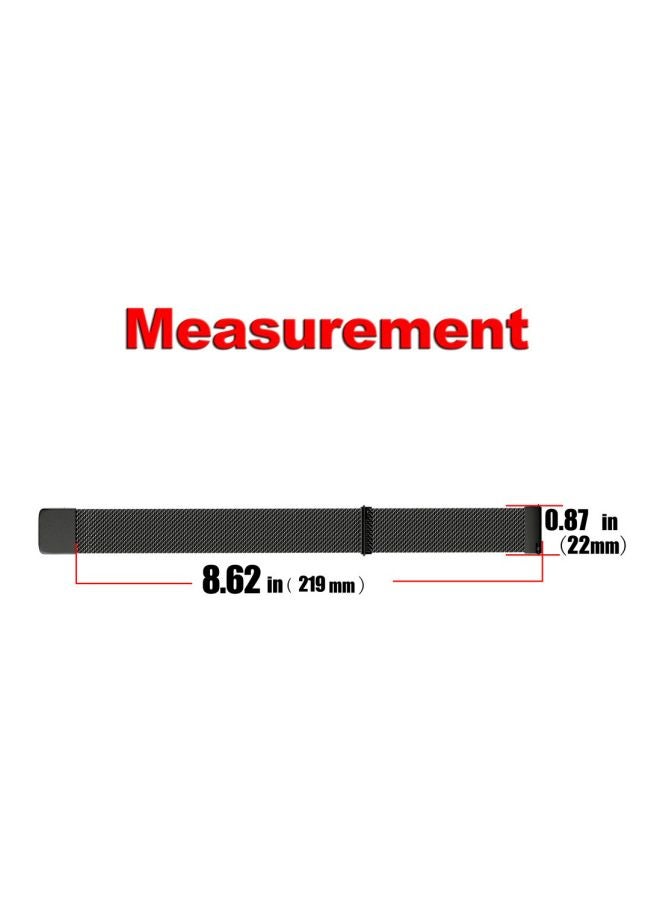 Replacement Strap For Huawei GT 2 42 mm/Honor Magic Watch 2 42mm Black - Image 3