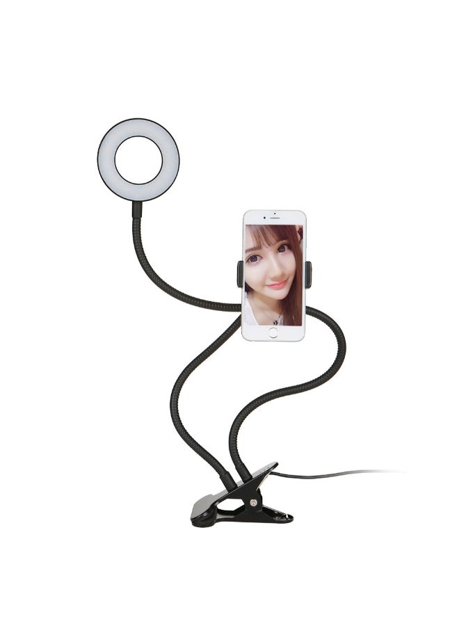 Controllable Selfie Ring Light With Clamp Holder Black  - Image 3