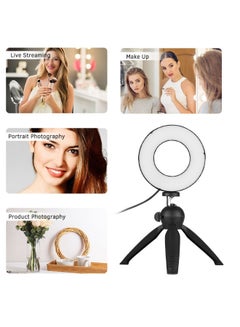 Generic 3-Mode Portable LED Ring Light Lamp Black  - Image 2