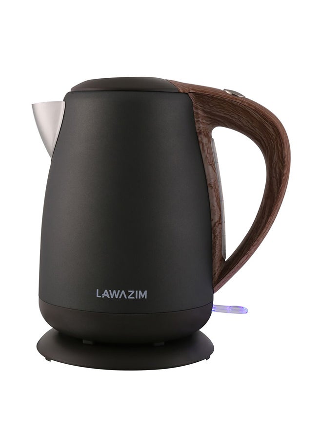 LAWAZIM Stainless Steel Electric Kettle 1.7 L 2200.0 W 05-2205-01 Grey/Brown  - Image 1