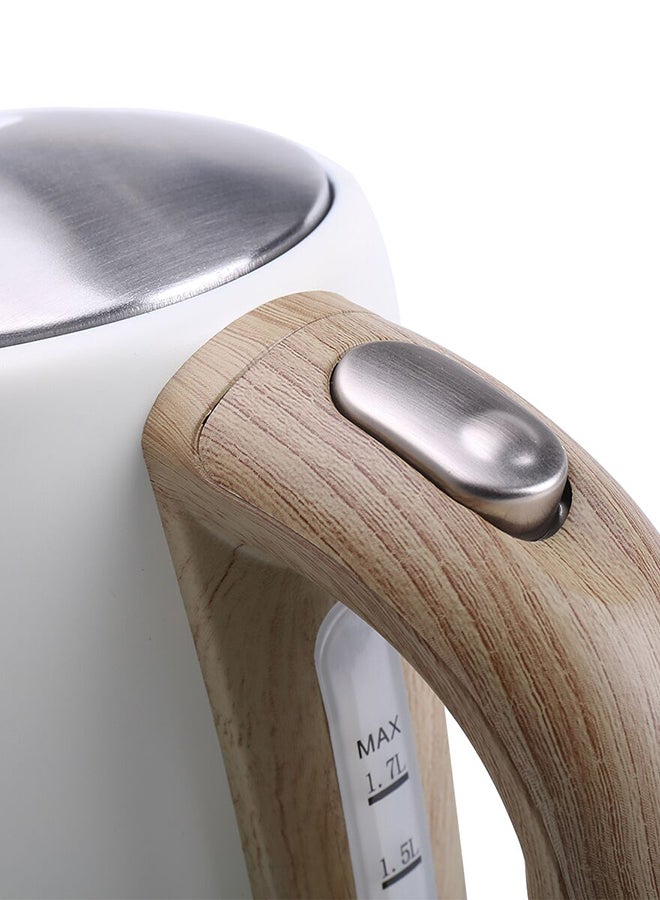 LAWAZIM Stainless Steel Electric Kettle 1.7 L 2200.0 W 05-2206-02 White/Brown  - Image 4