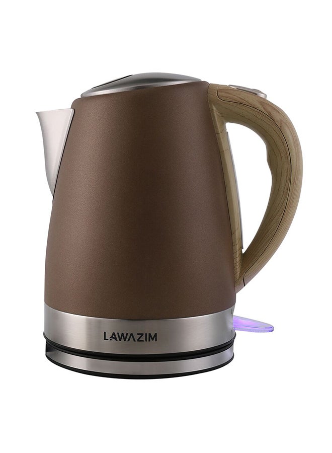 LAWAZIM Stainless Steel Electric Kettle 1.7 L 2200.0 W 05-2206-03 Brown/Silver  - Image 1