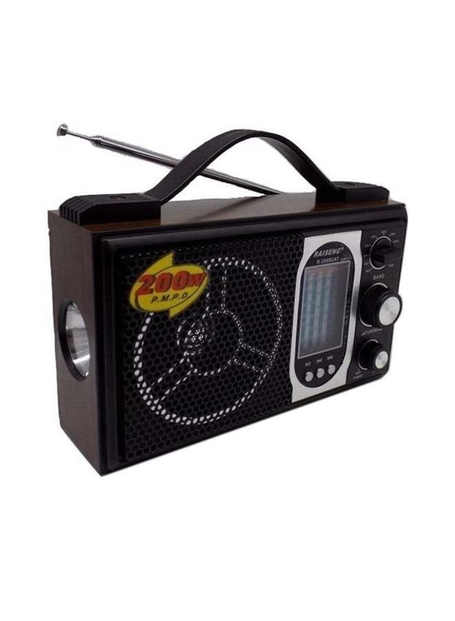 Raiseng Portable Radio R-2008UAT Black/Dark Brown - Image 2