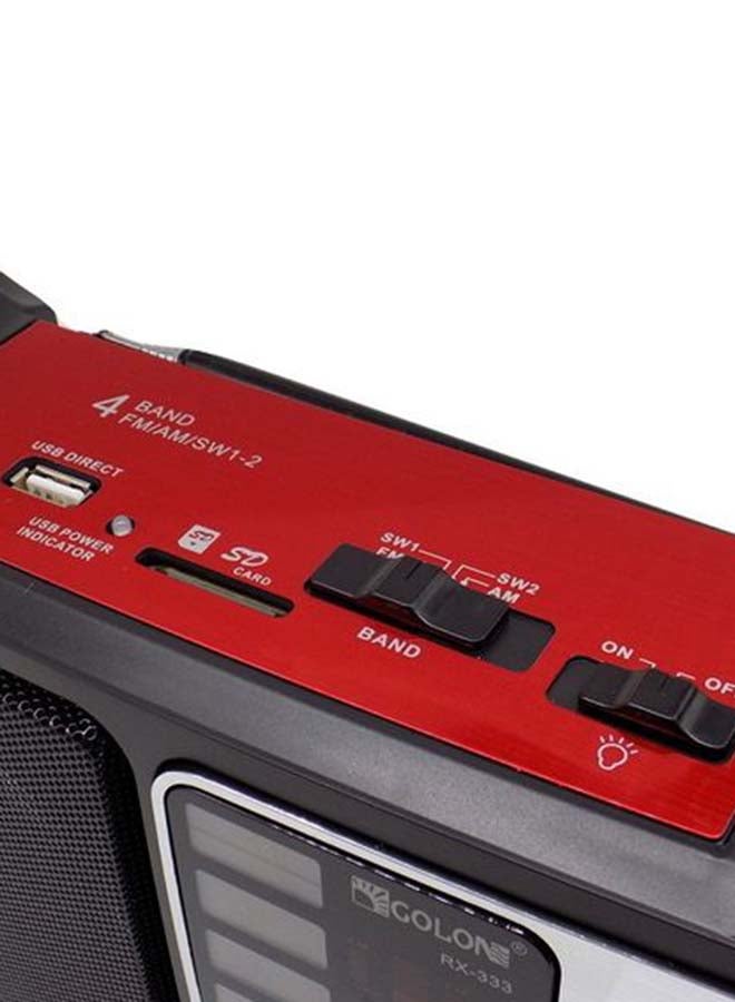 FM Radio With Emergency Light RX-333 Black - Image 4