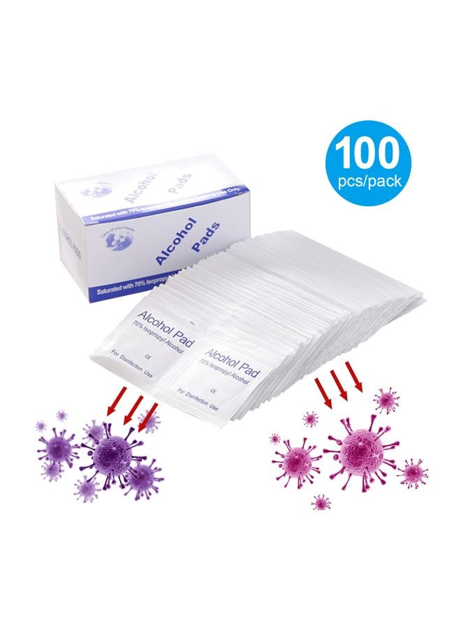 Generic 100-Piece Disposable Sterilized Alcohol-Cotton Pads Set  - Image 2