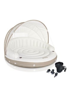 INTEX Inflatable Canopy Island Unique Designed Non-Toxic Sturdy Durability Pool Float 199x150cm  - Image 2