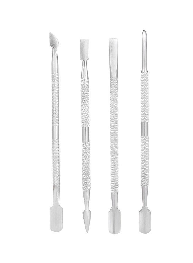 Generic 4-Piece Double-Ended Nail Pusher Silver  - Image 1