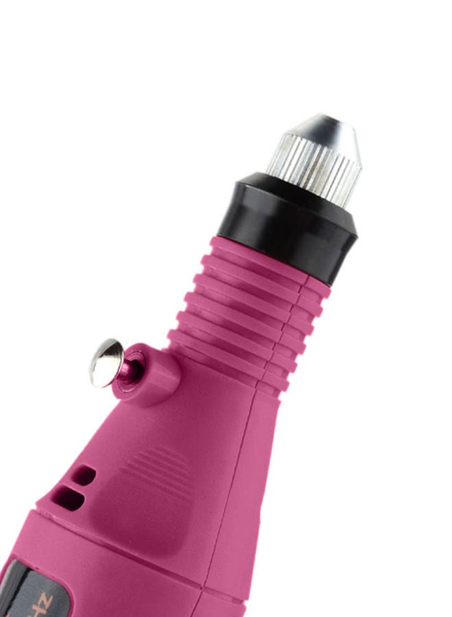 مبرد طلاء أظافر كهربائي مع لقمة مثقاب وردي/أسود - Image 3