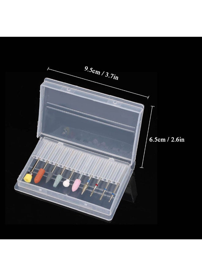 10-Piece Rotary Polishing File Grinding Head Nail Salon Tool Multicolour - Image 2