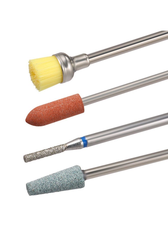 10-Piece Rotary Polishing File Grinding Head Nail Salon Tool Multicolour - Image 3