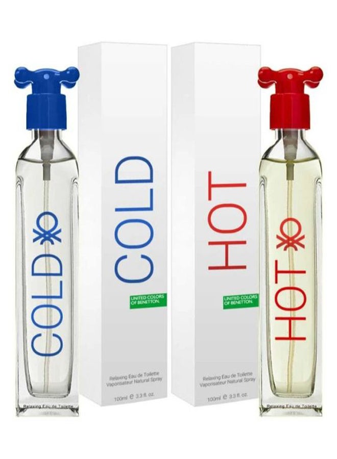 Benetton - Hot And Cold Gift Set Hot EDT (100 ml) & Cold EDT (100 ml) - Image 1