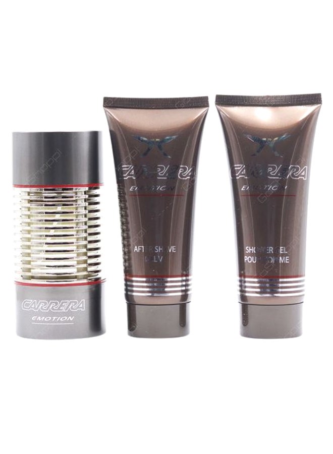 كاريرا طقم هدايا إيموشن Emotion EDT (100 ml), After Shave Balm (150 ml) & Shower Gel (150 ml) - Image 2