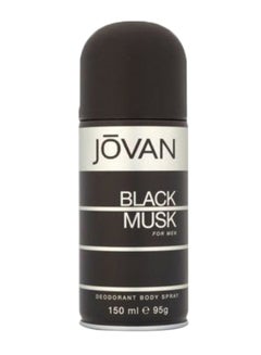 JOVAN Black Musk Deodorant Body Spray Black/White 150ml  - Image 1