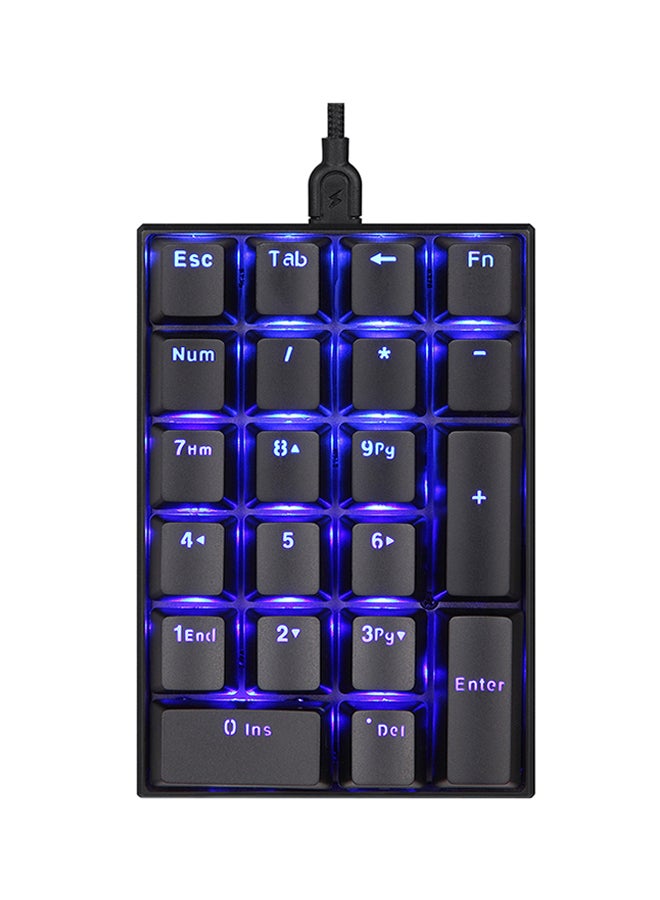Motospeed 21-Key USB Wired Numeric Mechanical Backlight Keyboard Black  - Image 1