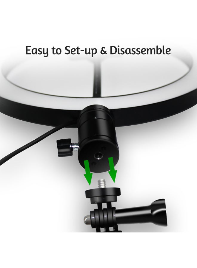 LED Ring Photography Lighting Kit Black  - Image 4