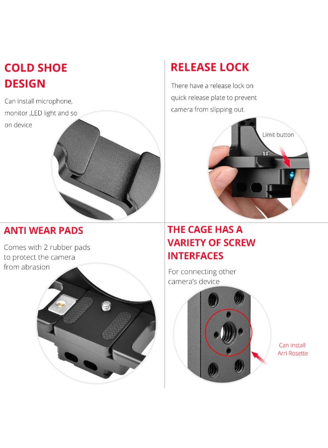 ANDOER C15-B Camera Cage For Nikon Z6/Z7 Black  - Image 3