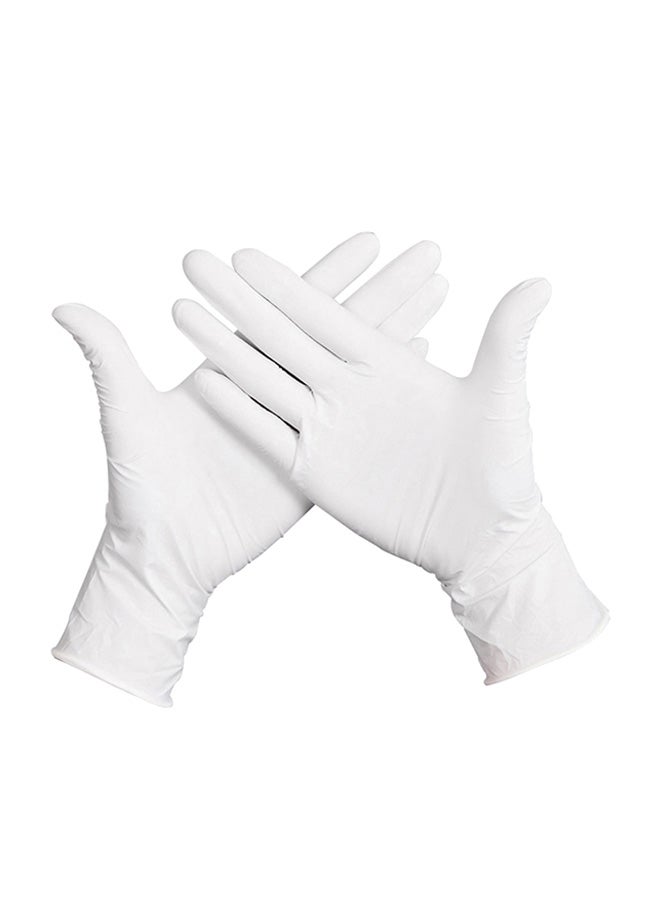 50-Piece Powder-Free Rubber Latex Stretchy Disposable Gloves - Image 1