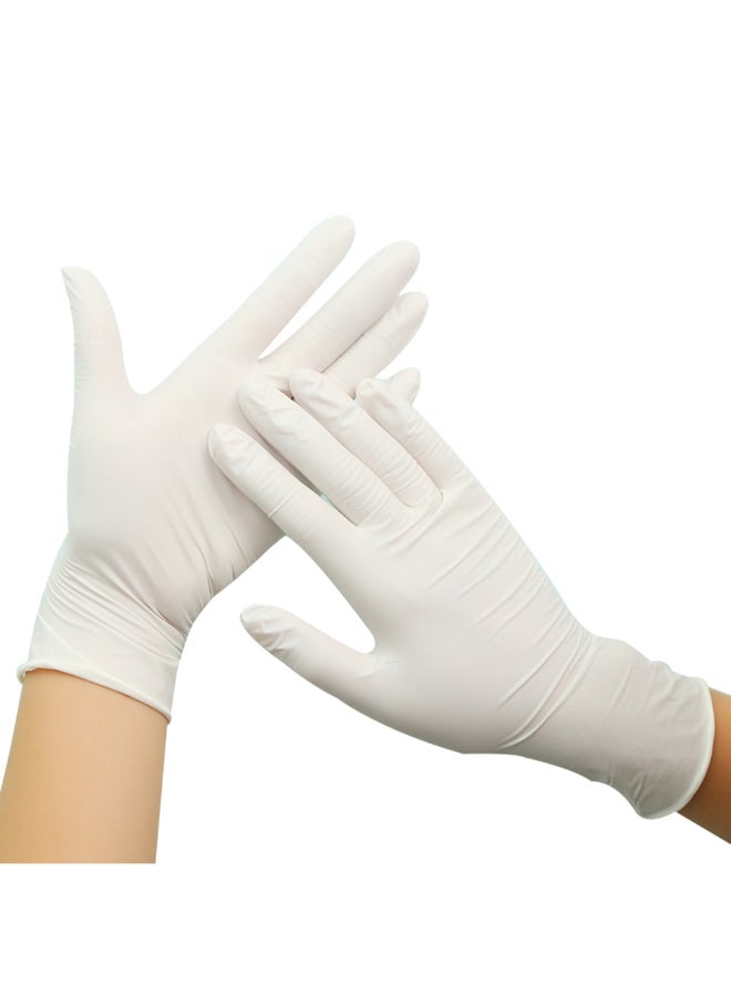 50-Piece Powder-Free Rubber Latex Stretchy Disposable Gloves - Image 2