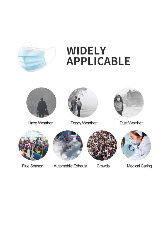 50-Piece Medical Dust-proof Breathable Dustproof Disposable Face Mask - Image 3
