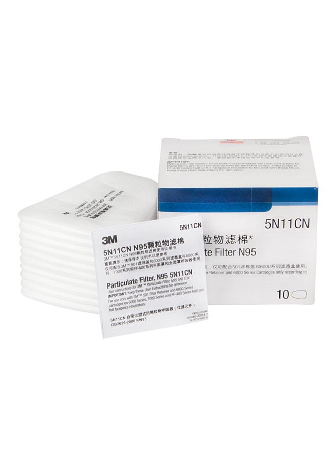 3M 10-Piece Particulate Cotton Filter For Gas Mask Respirator  - Image 3
