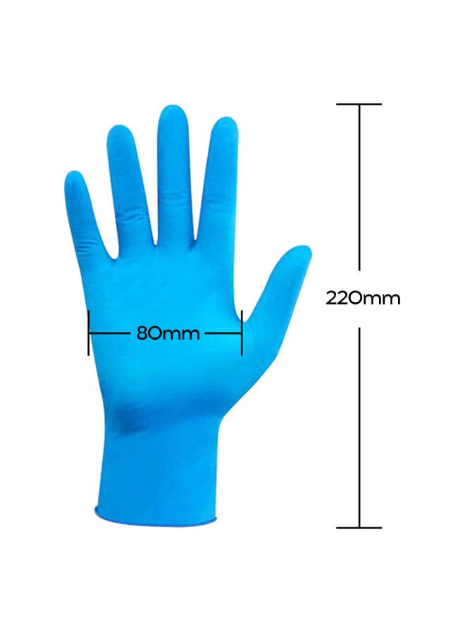 Portable Waterproof Anti-Slip Single Use Nitrile Glove Blue 22cm - Image 3