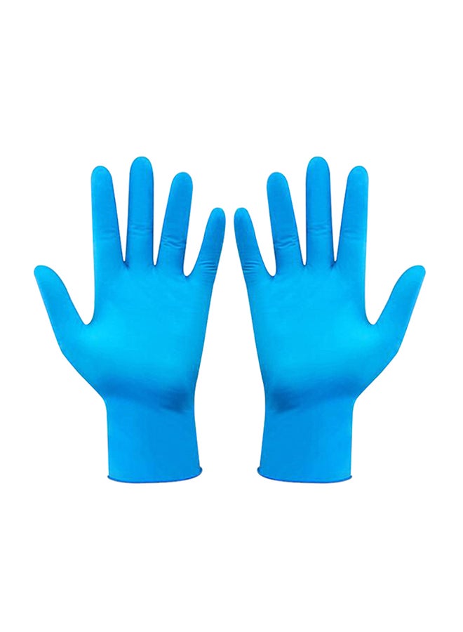 Portable Waterproof Anti-Slip Single Use Nitrile Glove Blue 22cm - Image 1