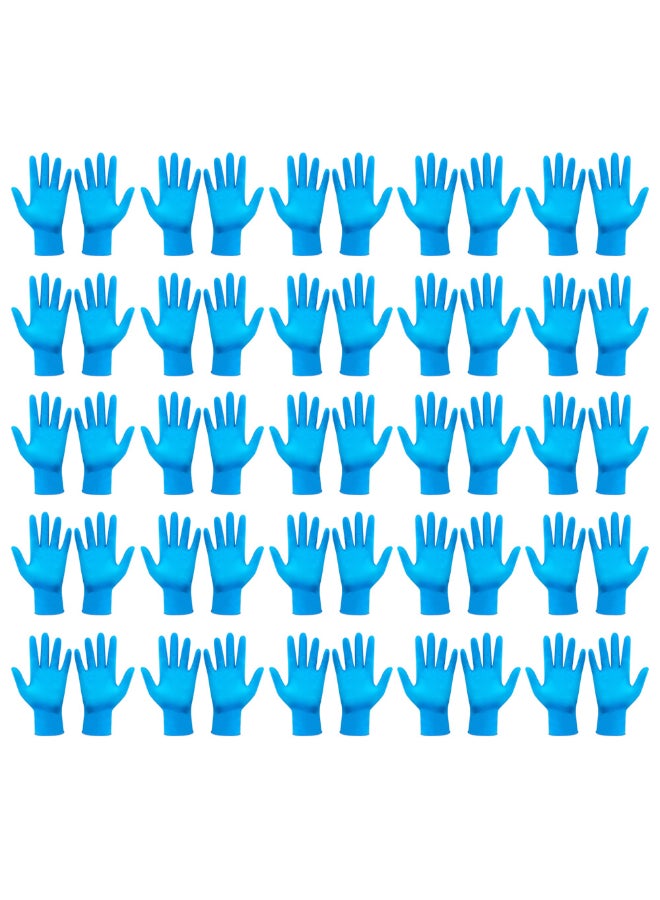 Portable Waterproof Anti-Slip Single Use Nitrile Glove Blue 22cm - Image 4
