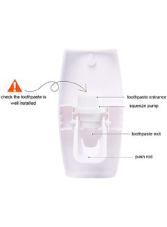Toshionics Automatic Dustproof Toothpaste Dispenser Set With Super Sticky Suction Pad Blue/White 13x6.5x7.5cm  - Image 4