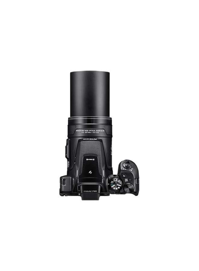 Coolpix P900 Point And Shoot Camera 83X Wide Optical Zoom-Nikkor Ed Glass Lens 16Mp With Vari-Angle Lcd Screen, Built-In Wi-Fi, Nfc Gps