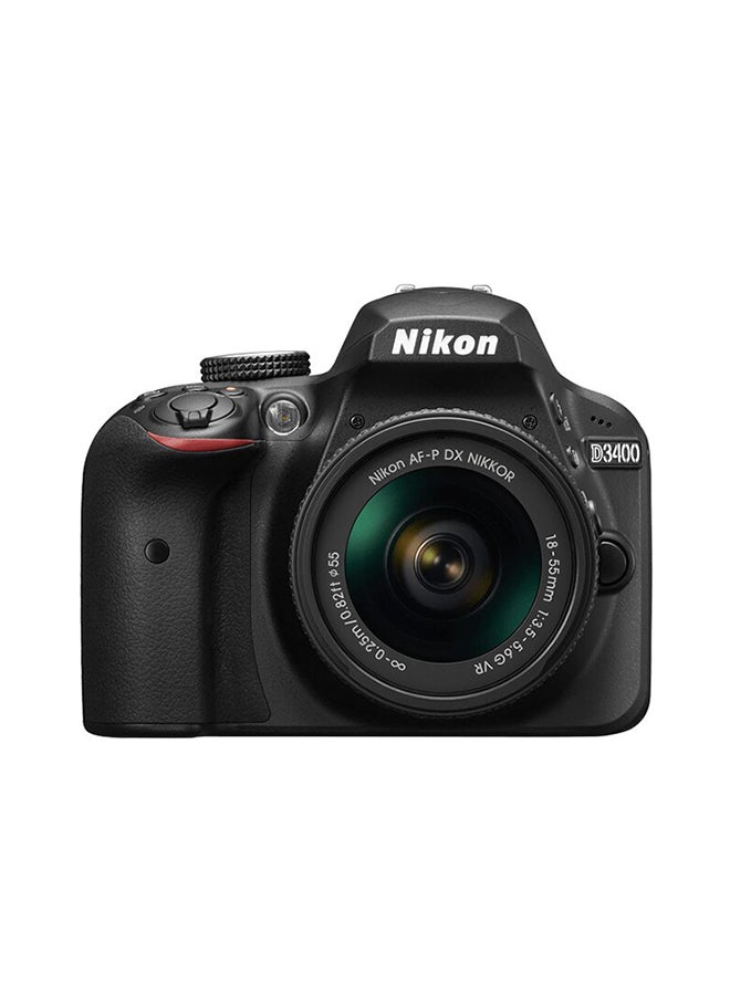 D3400 DSLR With AF-P DX NIKKOR 18-55mm f/3.5-5.6G VR Lens 24.2MP And Bluetooth